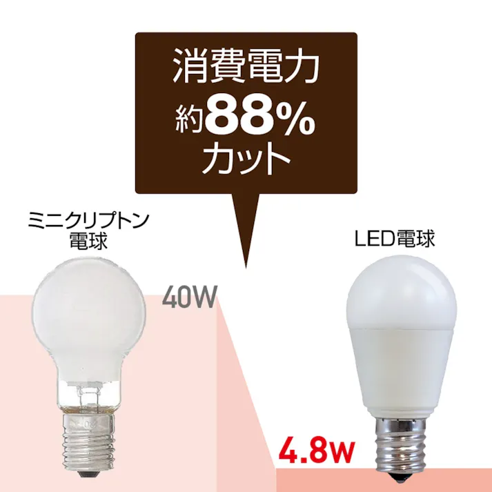 10個セット スタイルド(STYLED) LED電球 E17 40W形相当 電球色 小形電球 広配光 密閉器具対応 HA4T17L10