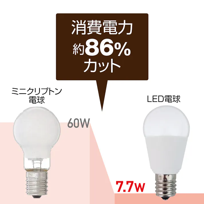 4個セット スタイルド(STYLED) LED電球 E17 60W形相当 電球色 小形電球 広配光 密閉器具対応 HA6T17LS4