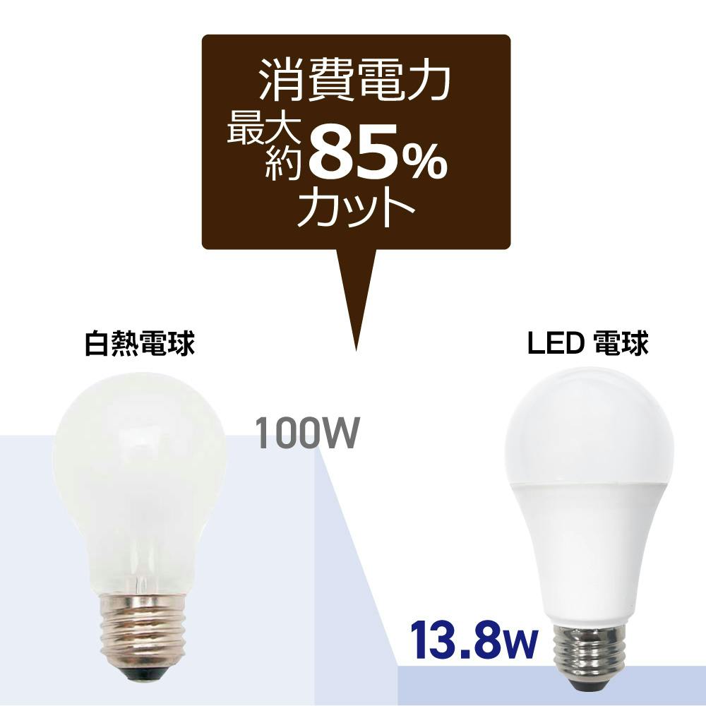 2個セット スタイルド(STYLED) LED電球 E26 100W形相当 昼光色 一般