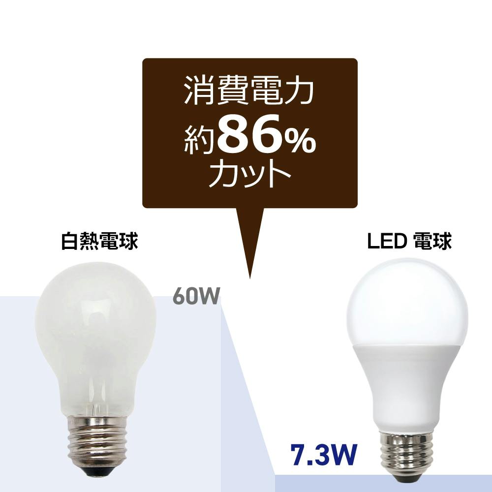 スタイルド(STYLED) 調光器対応 LED電球 E26 60W形相当 昼光色 一般