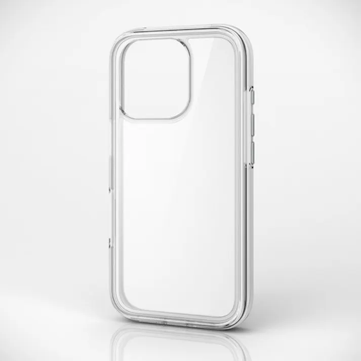 iPhone 16 Pro ケース ハイブリッド 衝撃吸収 軽量 ホワイト×クリア