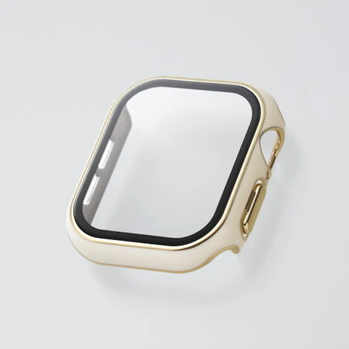 アップルウォッチ カバー 42mm フルカバー メタリックライン ホワイト