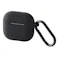 AirPods 4 ケース 用 シリコン 衝撃吸収 落下防止 カラビナ付 ブラック