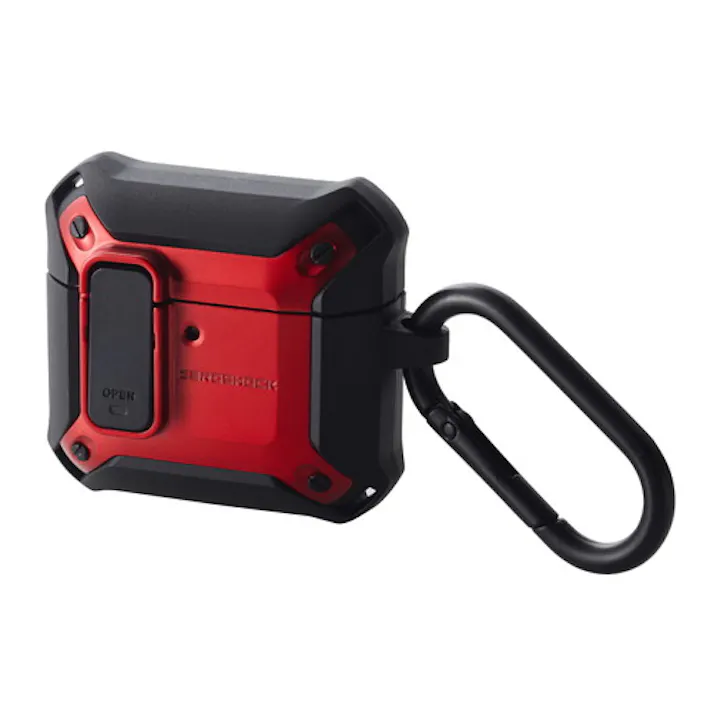 AirPods 4 ケース 用 耐衝撃 衝撃吸収 ZEROSHOCK Lock レッド