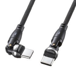 USB2.0 Type-C両側コネクタ540度回転ケーブル(100W・1.8m) パソコン・周辺機器 USB2.0 Type-C両側コネクタ540度回転ケーブル(100W・1.8m) パソコン・周辺機器