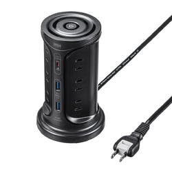 USB充電機能付きタワー型タップ メーカー在庫品 電源ケーブル・延長コード USB充電機能付きタワー型タップ メーカー在庫品 電源ケーブル・延長コード