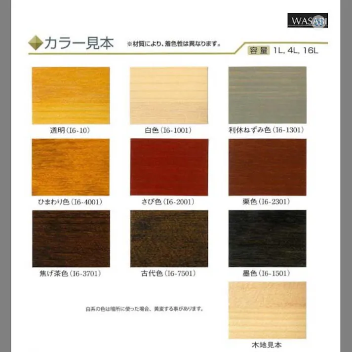 玄々化学工業 和さ美(わさび) I6-1001 白色 1L 木材 植物系自然塗料