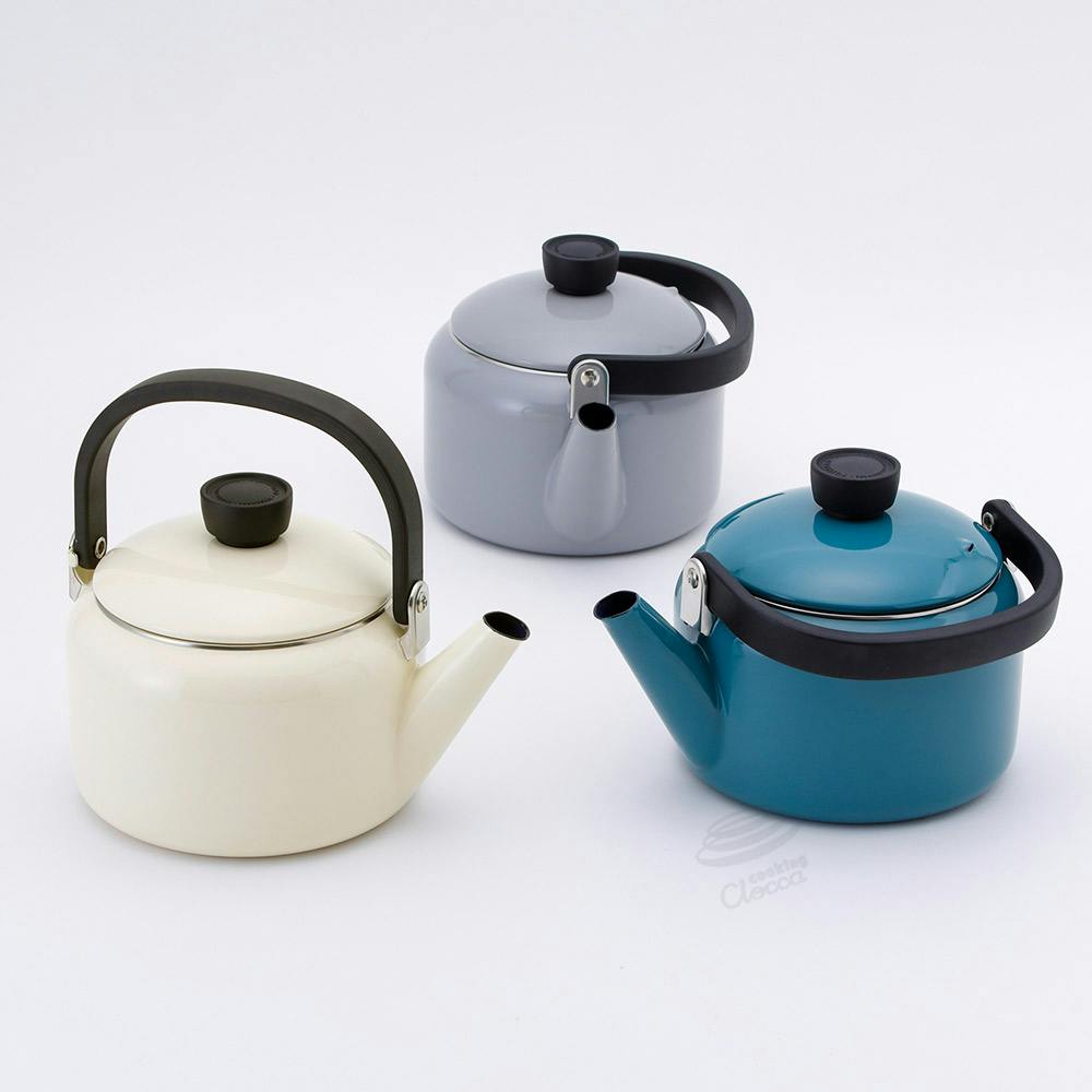 富士ホーロー 広口 ケトル ホーロー 2.0L ガス火 IH対応 CLF-2.0K