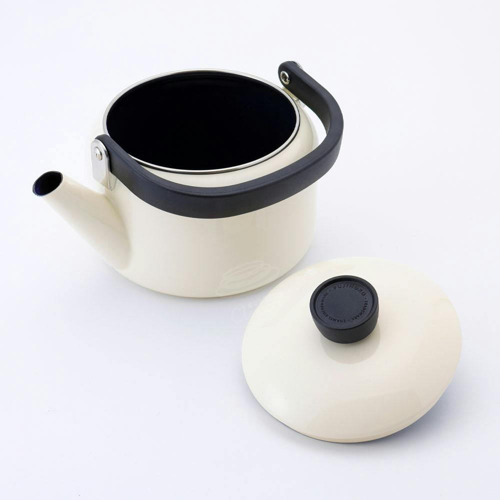 富士ホーロー 広口 ケトル ホーロー 2.0L ガス火 IH対応 CLF-2.0K