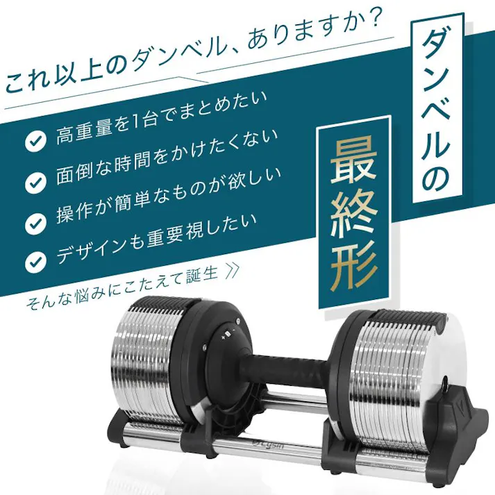 ライシン ヘリックスミラー 32kg 1kg刻み シルバー 1個 Lysin HelixMirror (旧称 メタルダンベル ) ダンベル 可変式ダンベル アジャスタブルダンベル 筋トレ ウェイト トレーニング 鉄アレイ ジム 家トレ スタイリッシュ おしゃれ 重量 調節 調整