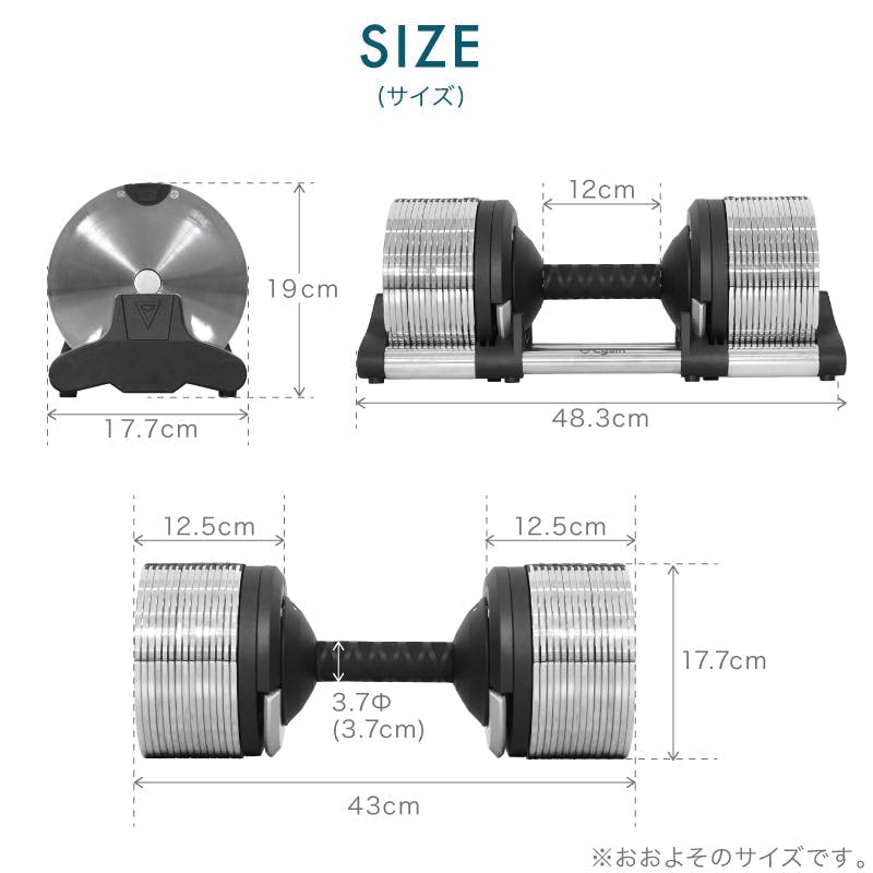 ライシン ヘリックスミラー 32kg 1kg刻み シルバー 2個 スタンド