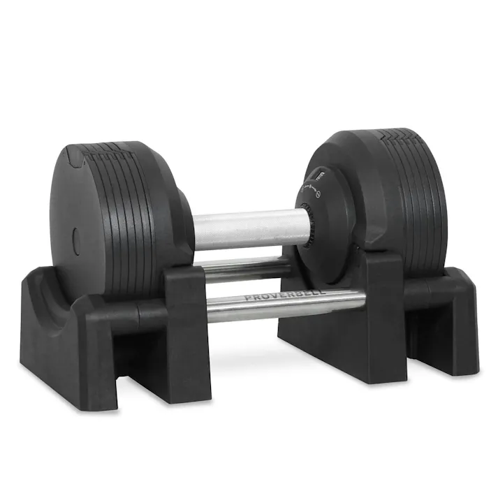 プロバーベル 23.5kg 1.5kg刻み ブラック 1個 PROVERBELL ダンベル 可変式ダンベル アジャスタブルダンベル 筋トレ ウェイトトレーニング トレーニング 鉄アレイ ジム 家トレ ホームジム スタイリッシュ おしゃれ 重量 調節 調整