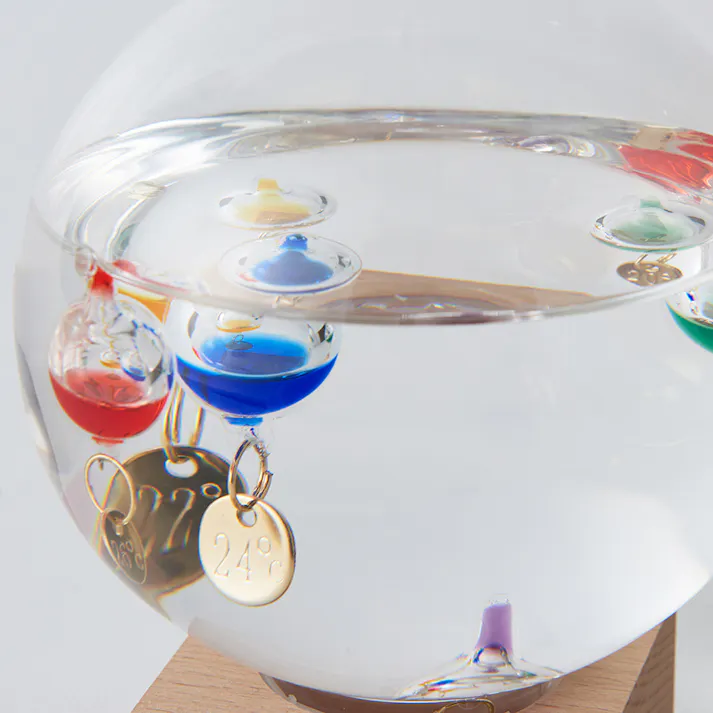 ガラスフロート温度計 ドームL ガリレオ温度計 333-210