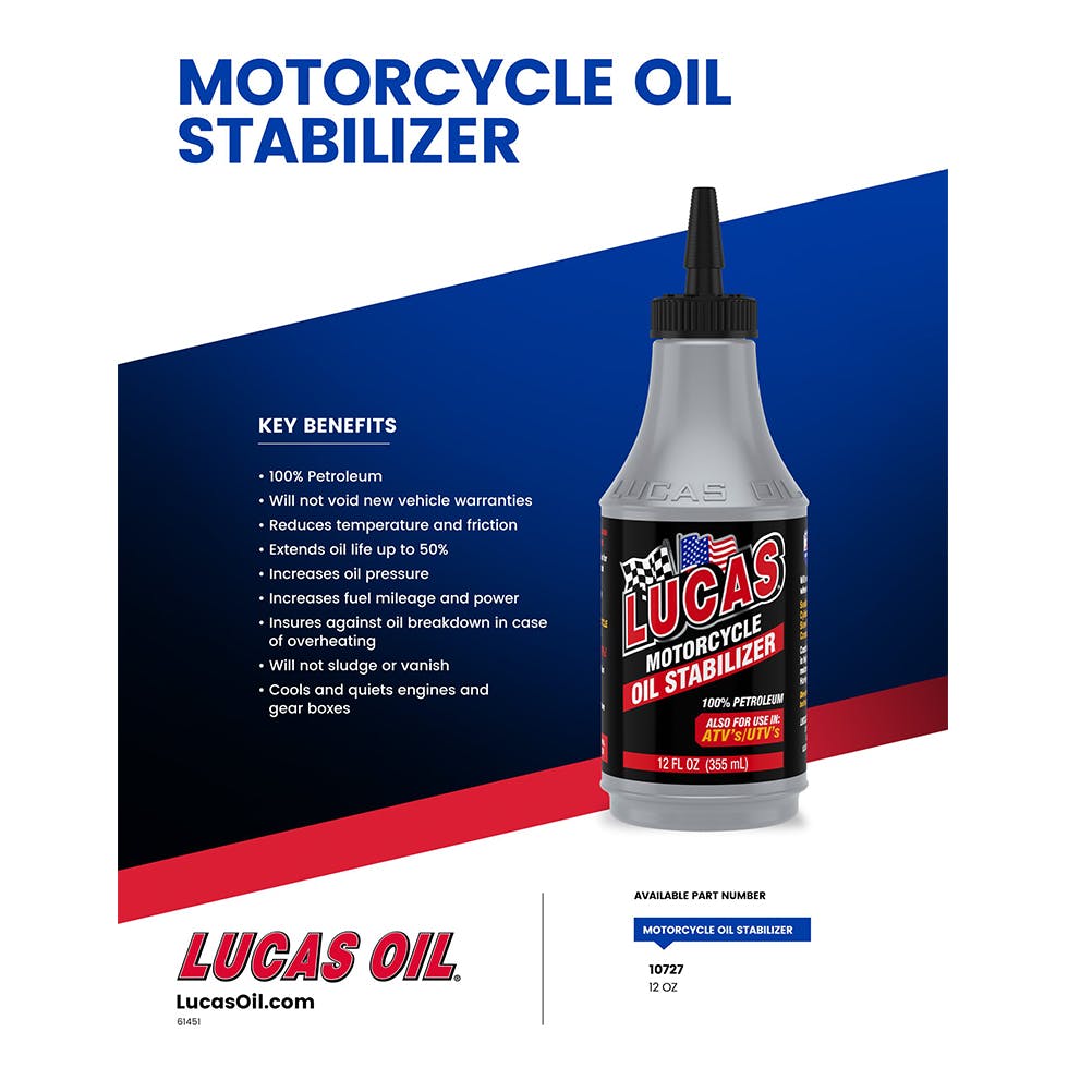 ルーカス(LUCAS) モーターサイクル オイルスタビライザー 355ml オイル