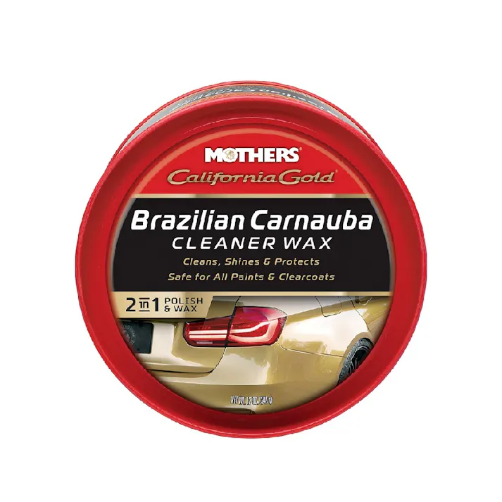 マザーズ(Mothers) カリフォルニアゴールド ブラジリアンカルナバクリーナーWAX ペースト 340g 塗装面の洗浄、艶出し、保護 ポリッシュとワックスの 2 in 1 #05500