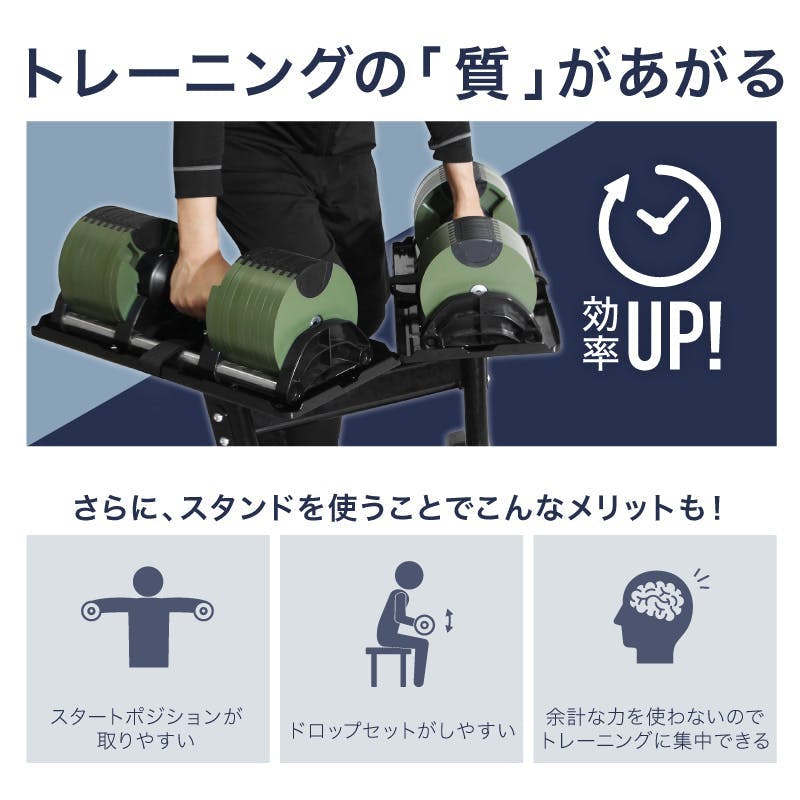 ライシン メタルダンベル用 スタンド 3/3 2024年新モデル】 ライシン ヘリックスミラー 1kg刻み 32kg 1個