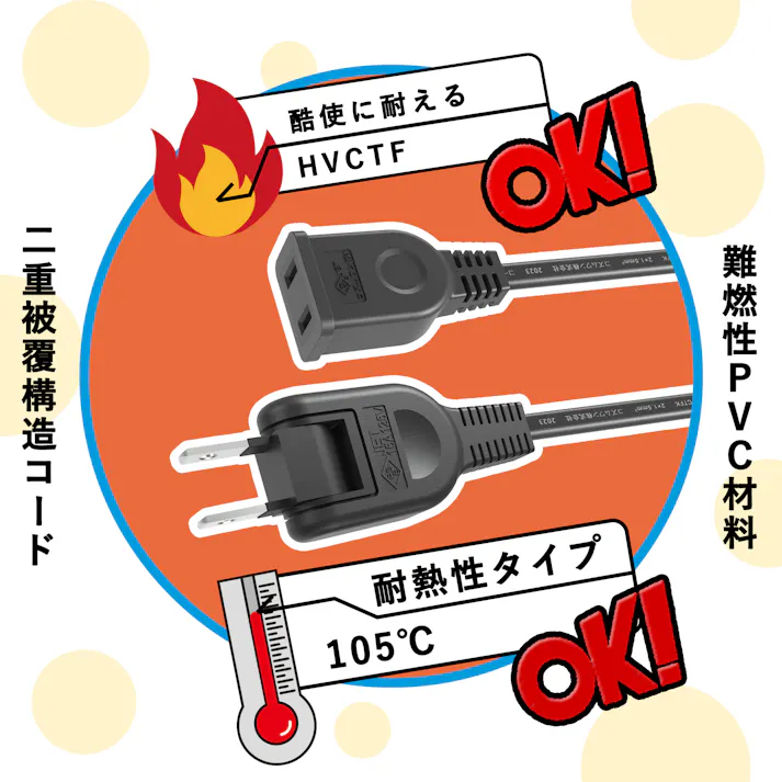 KOZUMUWAN 延長コード 電源タップ 2m 断線に強い 180度回転プラグ すっきり配線 15A 1500W 耐寒 耐熱 トラッキング 火災予防 絶縁カバー 延長ケーブル スイングプラグ 電源増設 RoHS指令対応 省スペース ブラック