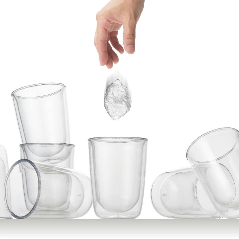 われないダブルウォールグラス ワイド 300ml クリア トライタン 曙産業