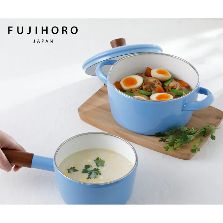 富士ホーロー ナチュール キャセロール IH対応 ホーロー フタ付き 20cm NA-20W【両手鍋 蓋 琺瑯 直火 IH ほうろう 調理器具】 ホワイト