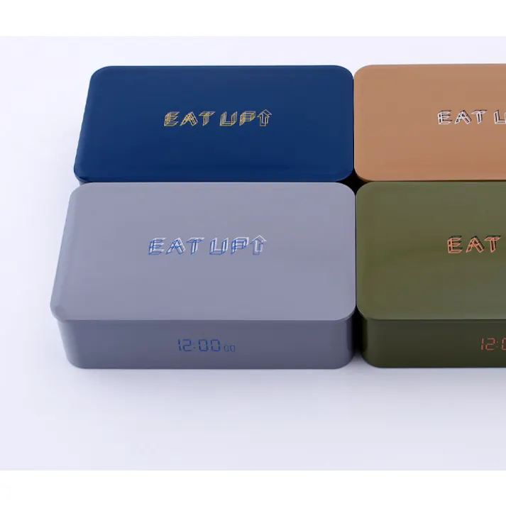 EAT UP 1段ランチBOX 中子 ランチベルト付き カーキ 逸品社 シュガーランド【お弁当箱 1段 ランチボックス メンズ 大容量 電子レンジ 食洗機対応】 ネイビー