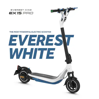 電動キックボード EVEREST XING EX15 PRO カラー:ホワイト 特定小型原動機付自転車 免許不要 キックスケーター 公道走行可能 LEDライト ノーパンク 折り畳み 防水 軽量 通勤 通学 コンセント充電 コンパクト クルーズ Acalie アカリエ エベレスト エクシング
