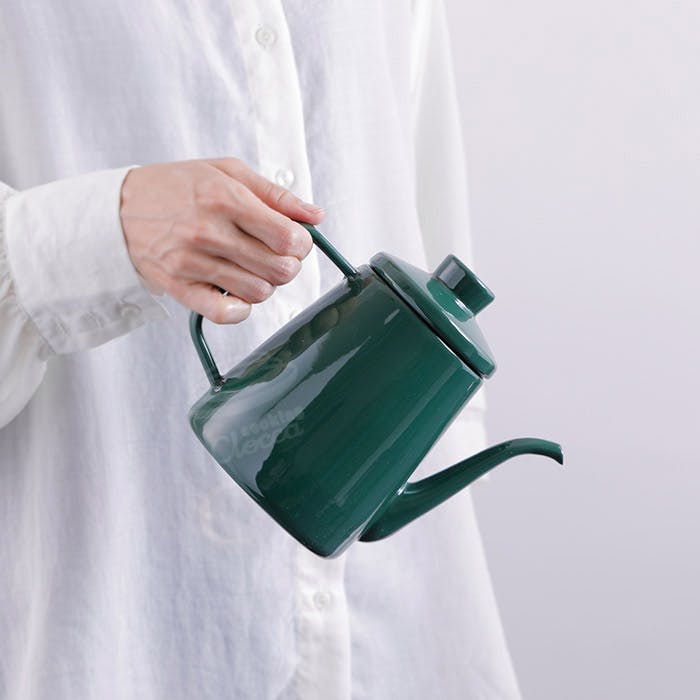 富士ホーロー ドリップポット ホーロー 1.0L ガス火 IH対応 ソリッド