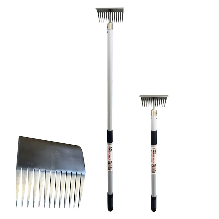 【 短くなるので移動に便利 】 伸縮式 雑草根こそぎレーキ 草刈り 草削り 道具 草取り 立ったまま 雑草とり 道具 種類 庭 の らくらく 楽 レーキ 草取り 長柄 草取り器 カマ 女性 草刈 クサカリ 草刈り 軽量 軽い 4939736703403