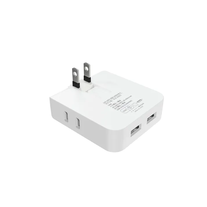 KOZUMUWAN コーナータップ mini型電源タップ 4口 USB2ポート コンセント 電源タップ スイングタイプ スイングプラグ コンセントタップ スナップタップ コンセントコーナータップ サイドタップ すき間コンセントタップ 分岐 小型 薄型 PSE認定 ホワイト