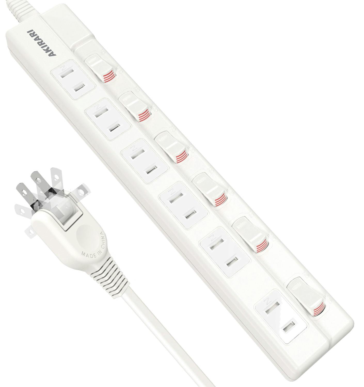 KOZUMUWAN 電源タップ 6口 3m ホワイト 雷ガード 無灯タイプ 独立スイッチ 壁掛け スイッチタップ すき間 180度スイングプラグ ほこり防止シャ 生活家電 KOZUMUWAN 電源タップ 6口 3m ホワイト 雷ガード 無灯タイプ 独立スイッチ 壁掛け スイッチタップ すき間 180度スイングプラグ ほこり防止シャ 生活家電