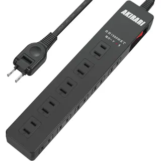KOZUMUWAN 電源タップ 10個口 延長コード 1m 1500W 電源タップ 雷ガード ブラック 差し込み口2面 おしゃれ ブラック 節電 防災 トラッキング防止 電源コード ほこりシャッター 1メートル 延長コード PSE認定 アダプター対応 配線しやすい 180°スイングプラグ