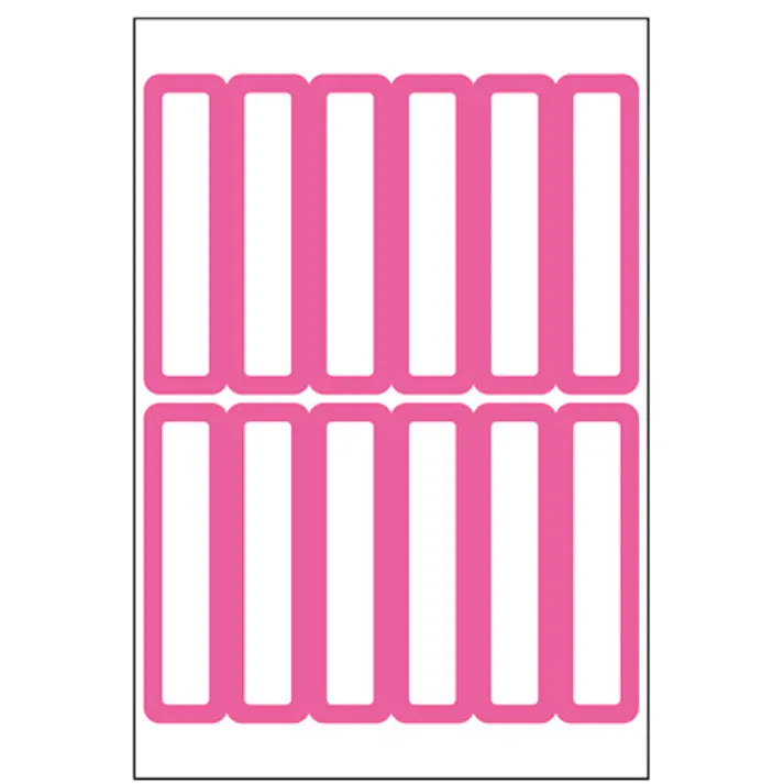 プリント名札シール 桃 5個セット 目安在庫=△