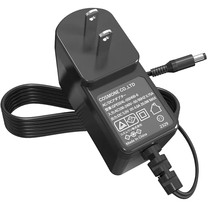 KOZUMUWAN ACアダプター 5V 4A 20W 電源アダプター 大手メーカーOEM社製品 汎用 センタープラス スイッチング式 出力プラグ外径5.5mm(内径2.1mm) 電気安全法PSE適合品 (4A)