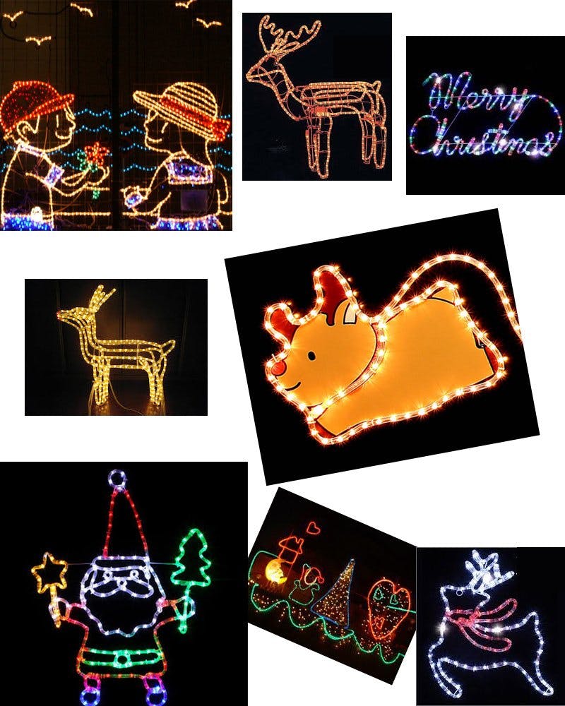 KOZUMUWAN チューブライト LED ロープライト 2芯 300球 10m 直径10mm