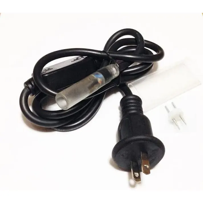 KOZUMUWAN 防雨常時点灯電源コード 2芯タイプ直径10MMロープライト(チューブライト)用防雨常時点灯電源コード