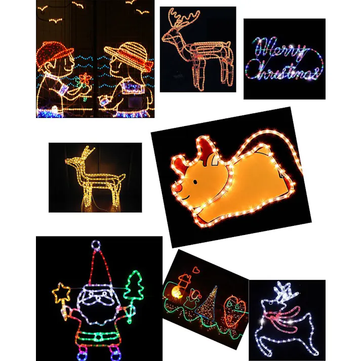 KOZUMUWAN チューブライト LED ロープライト 2芯 300球 10m 直径10mm 連結可能 イルミネーション 防水電源付き 防雨 屋内 屋外 1m単位切断可能 折り曲げ 造形用 公園 駅前 ベランダ 階段 (イエロー)