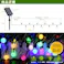 KOZUMUWAN イルミネーション ソーラー LED 屋外イルミネーション ストリングライト 11m 62球 バブル ボール 防雨 コントローラ付 夜間自動点灯 光センサー メモリ記憶 8点灯パターン 保証付 自動ON/OFF 屋内屋外兼用 自宅 玄関 ベランダ 庭 誕生日 (グリーン)