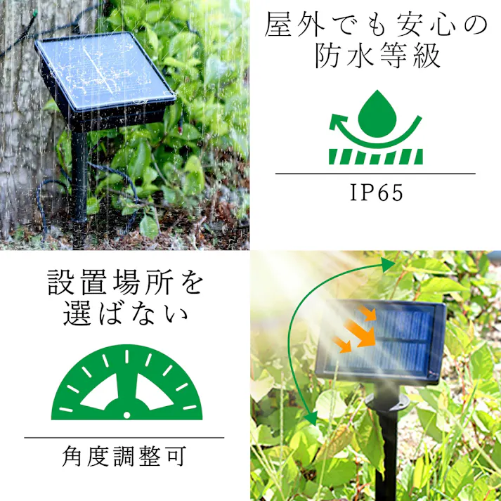 KOZUMUWAN ソーラーライト イルミネーションライト クリスマスライト ストレート 定番商品 日本法人 ソーラー充電式 8パターン 200球 20m コントローラー付き 自動ON/OFF 夜間自動点灯 昼消灯 省エネ IP65防水 ガーデン 屋外 防雨 メモリー記憶 (ホワイト)