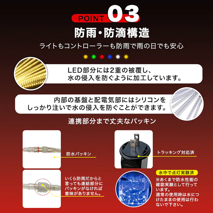 KOZUMUWAN スノーフォールライト 50CM×10本 540球 イルミネーション ストリングライト ストレート LED ライト クリスマスライト スノードロップライト 流れ星 飾り DIY電飾 ライト 電飾 街灯 庭園灯 ledライト ツラライルミネーション (ブルー)