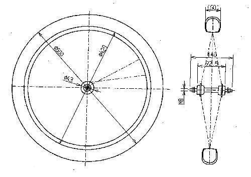 20x2.125(20x2125)タホ リヤカータイヤ・ホイールセット 2本 | 農業用