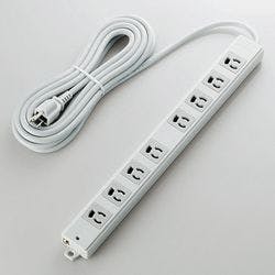 タップ 工事用 抜け止め 3ピン 8個口 雷ガード マグネット付き 5m グレー メーカー在庫品 電源ケーブル・延長コード タップ 工事用 抜け止め 3ピン 8個口 雷ガード マグネット付き 5m グレー メーカー在庫品 電源ケーブル・延長コード