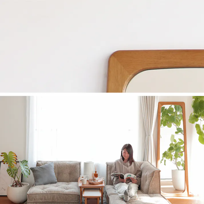 60’s北欧ヴィンテージテイストのミラー Herit. Mirror