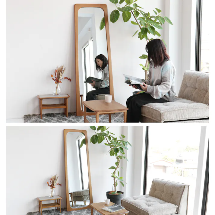 60’s北欧ヴィンテージテイストのミラー Herit. Mirror