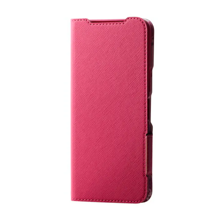 ラクラクスマートフォン a/Lite MR01 ケース レザー 手帳型 花柄 ピンク