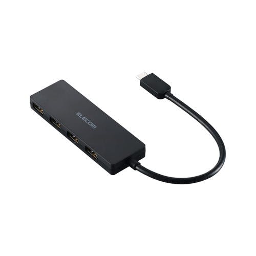Type-C ハブ USB2.0 USB-A ×4 バスパワー ケーブル長15cm ブラック パソコン・周辺機器 Type-C ハブ USB2.0 USB-A ×4 バスパワー ケーブル長15cm ブラック パソコン・周辺機器