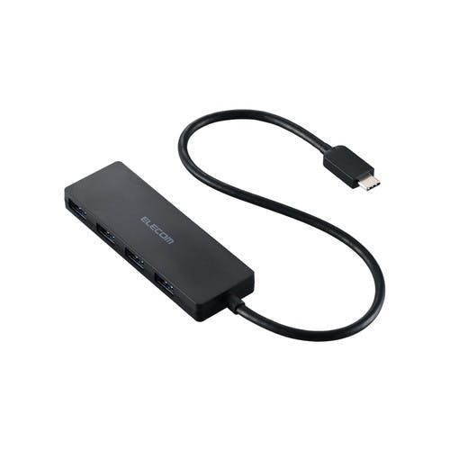 Type-C ハブ USB3.2 Gen1 USB-A ×4 バスパワー ケーブル長30cm ブラック パソコン・周辺機器 Type-C ハブ USB3.2 Gen1 USB-A ×4 バスパワー ケーブル長30cm ブラック パソコン・周辺機器