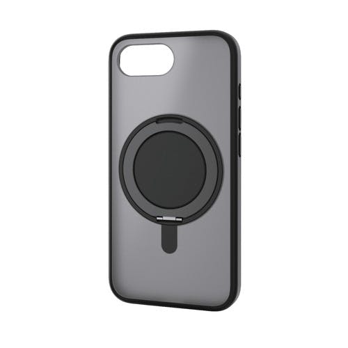 iPhone 16e ケース ハイブリッド 360度回転スタンド機能付 マットブラック メーカー在庫品 ケース・ストラップ iPhone 16e ケース ハイブリッド 360度回転スタンド機能付 マットブラック メーカー在庫品 ケース・ストラップ