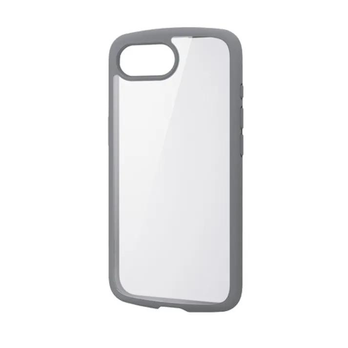 iPhone 16e ケース ハイブリッド 衝撃吸収 薄型 背面カメラ保護 グレー