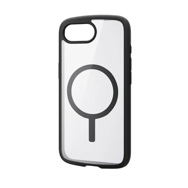 iPhone 16e ケース ハイブリッド 薄型 カメラレンズ保護設計 ブラック