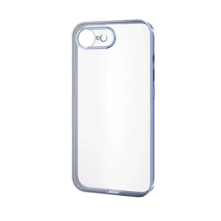 iPhone 16e ケース ソフト 衝撃吸収 極限保護 メタリックペールブルー