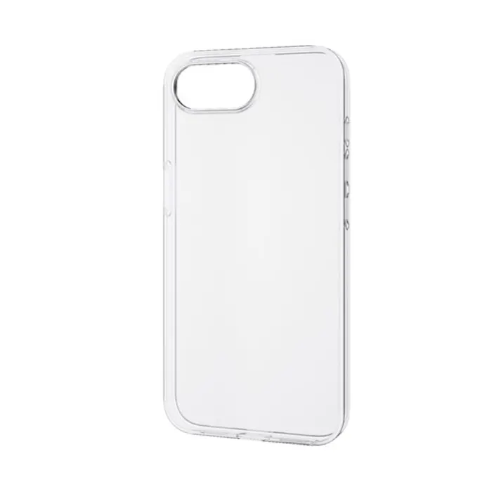 iPhone 16e ケース ソフト 衝撃吸収 超軽量 メタルステッカー付 クリア